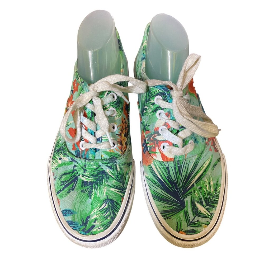 Airwalk‎ Womens Tropical Print Lace-Up Sneakers Size 8.5 US / 7 UK Surf Skater